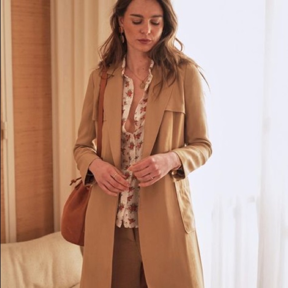 Sézane Oprah Trench Coat - Picture 2 of 10